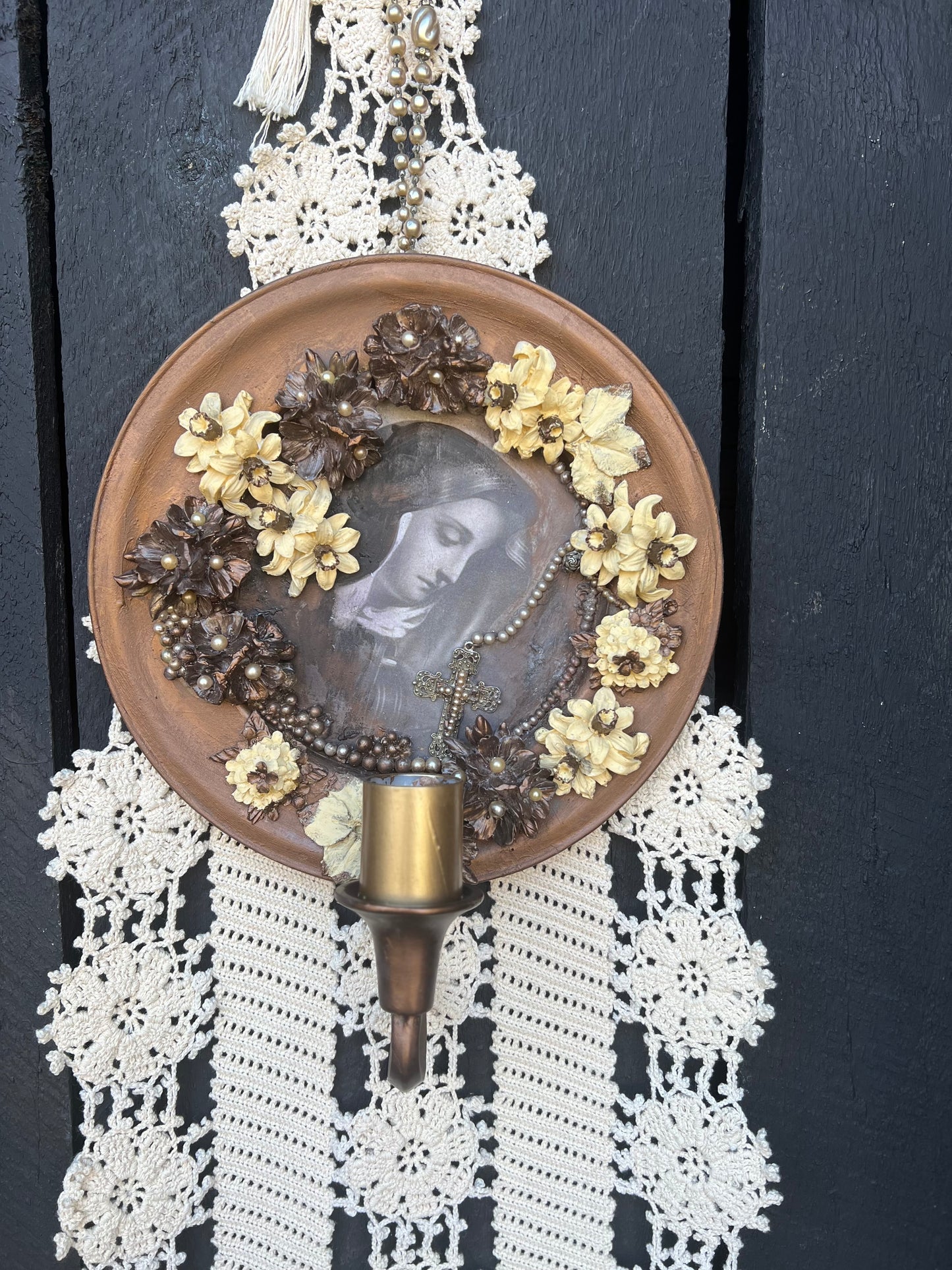 Old World Rustic Religious Artwork / Handmade Religious Wall Art