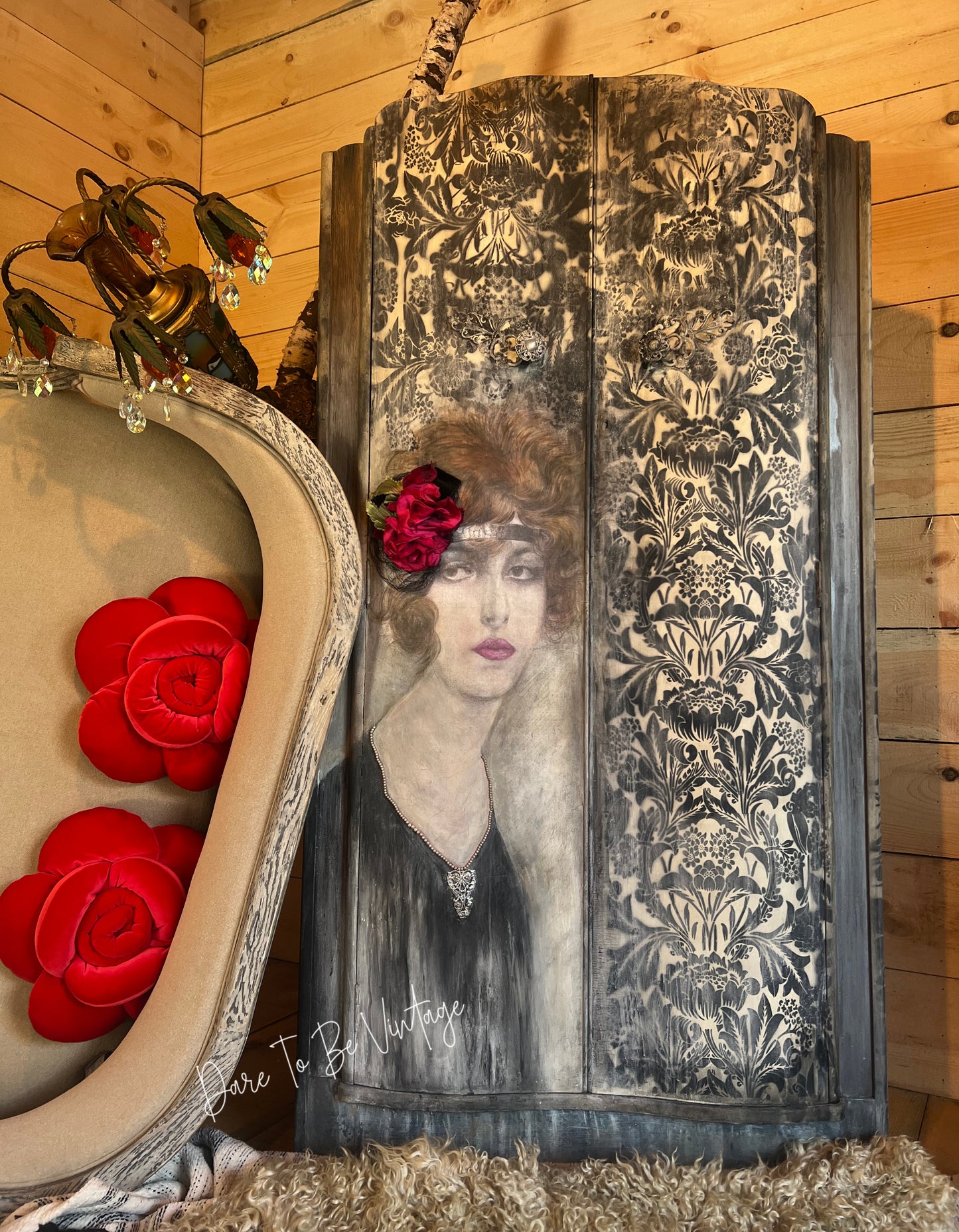 'Rosalina' Vintage Women's Portrait Art Noveau Decoupage Paper