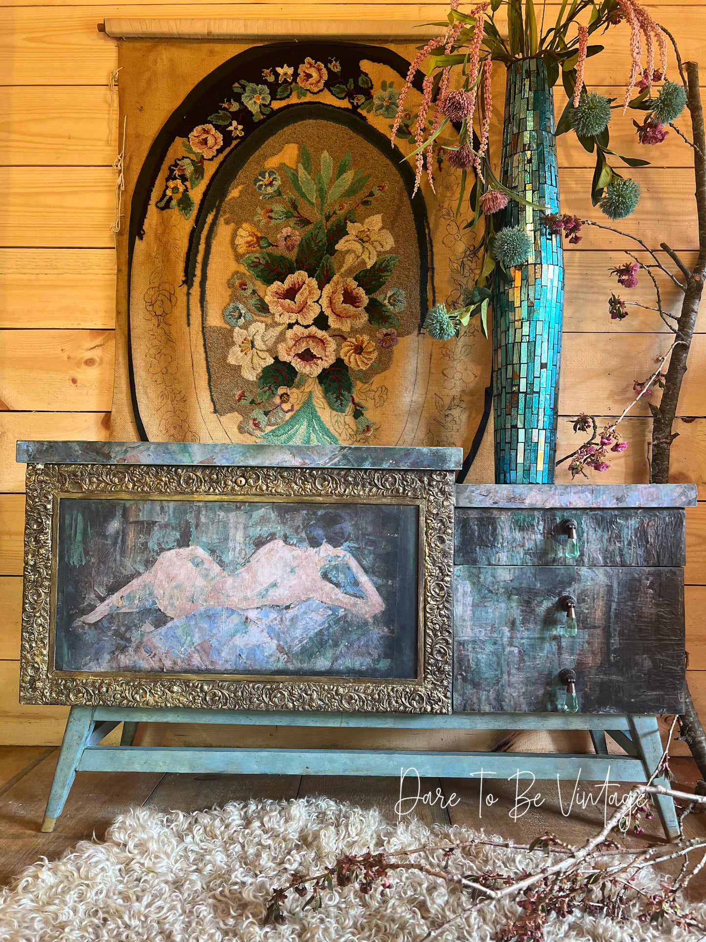 ‘ The Artist ‘ Whimsical Butte Buffet / Entryway Table/ Sideboard