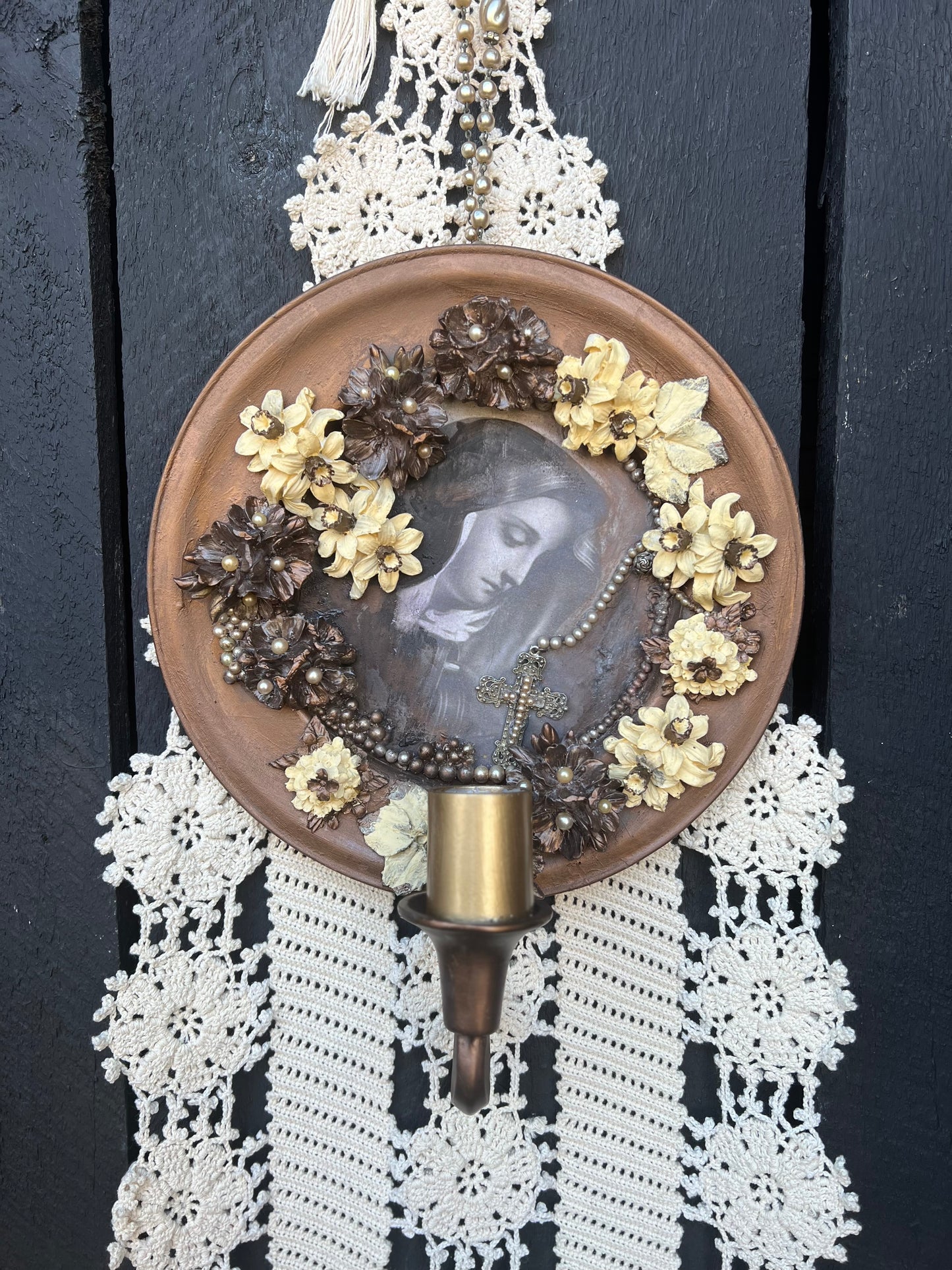 Old World Rustic Religious Artwork / Handmade Religious Wall Art