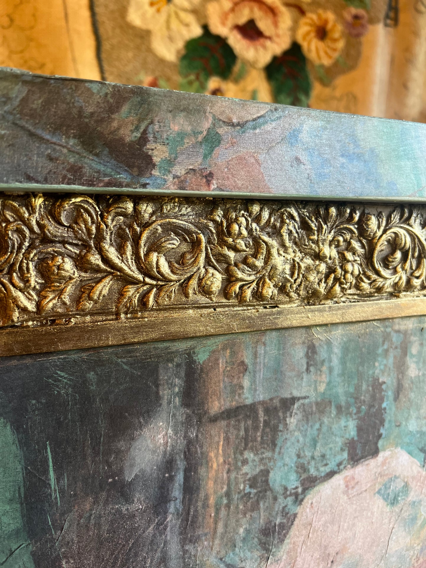 ‘ The Artist ‘ Whimsical Vintage Storage Cabinet ~ Entryway Table ~ Sideboard