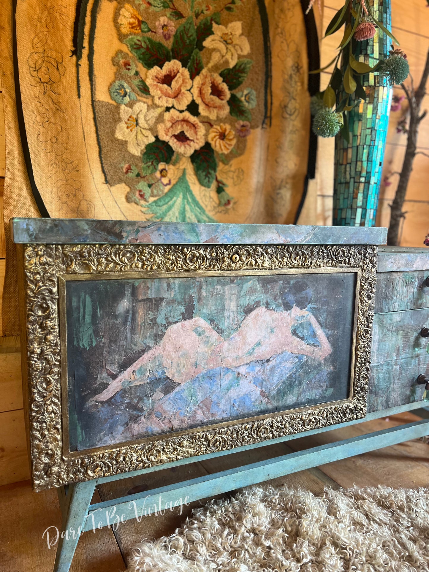 ‘ The Artist ‘ Whimsical Butte Buffet / Entryway Table/ Sideboard
