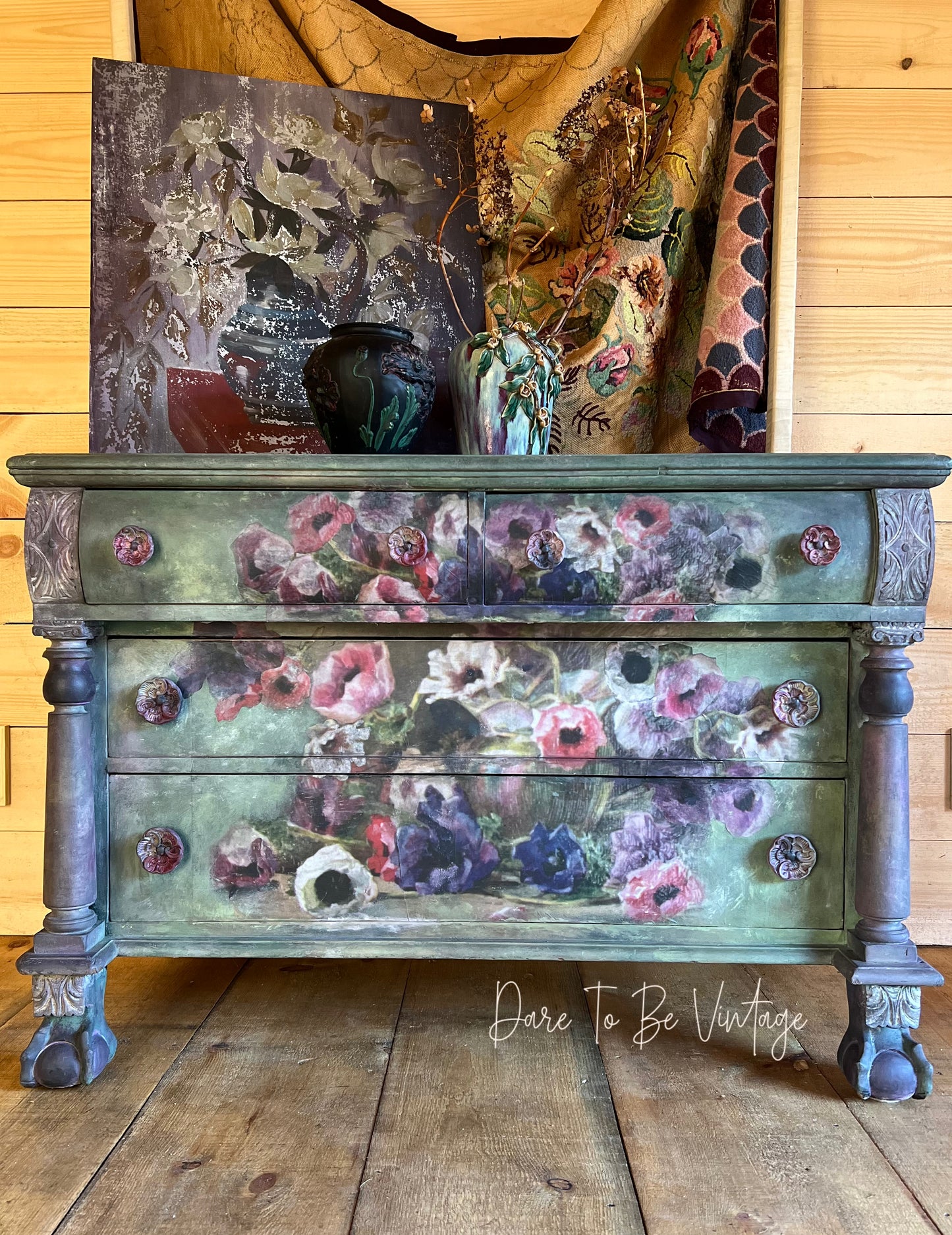 'Life In The Garden' Vintage Floral Bouquet Decoupage Paper