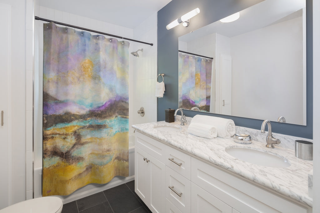 "A Midnight Summer Dream" Coastal Shower Curtain
