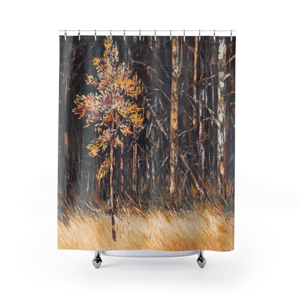 "Fallin For You" Birch Trees Faux Suede Square Pillow
