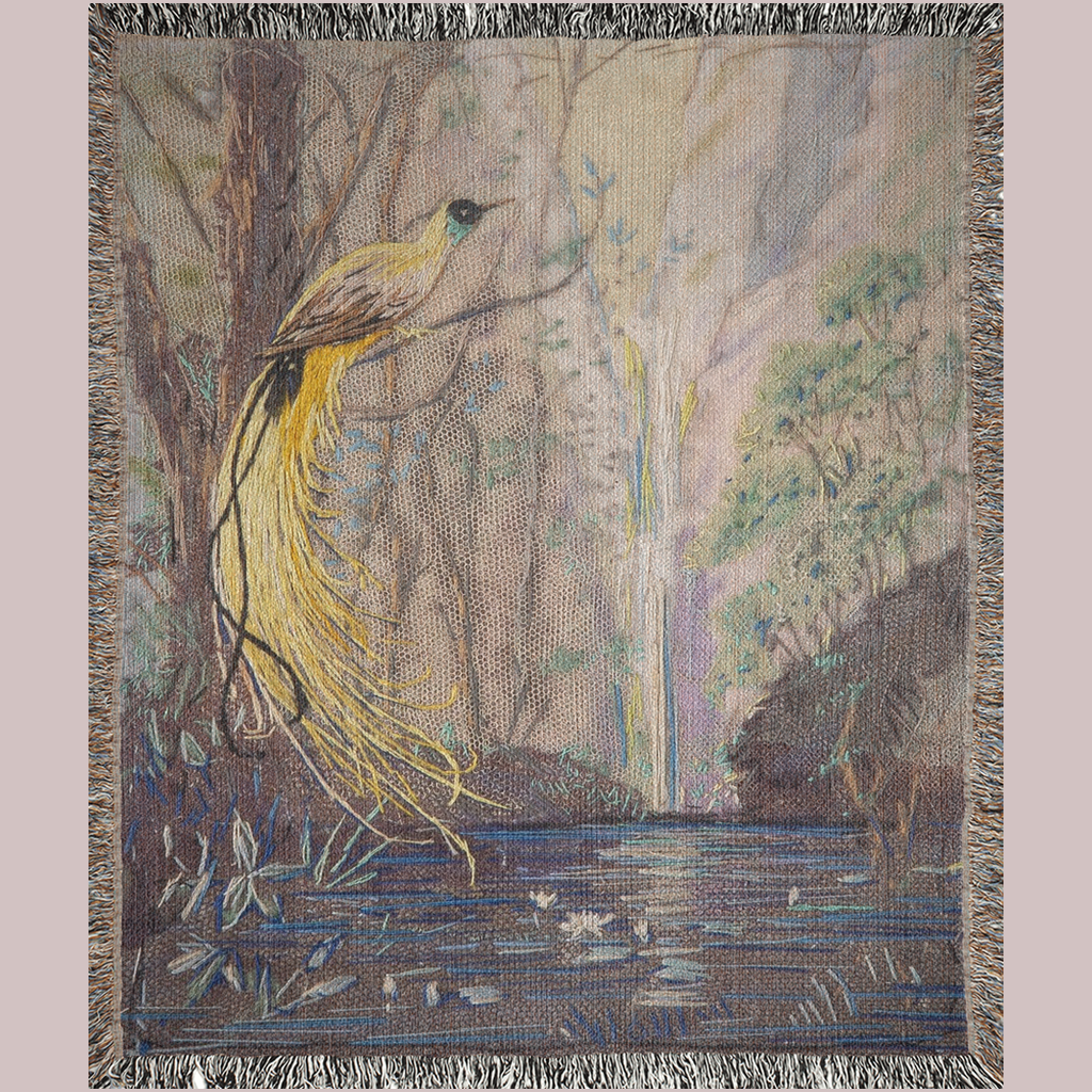 'Birds Of Paradise' Tropical Wildlife Woven Tapestry Blanket
