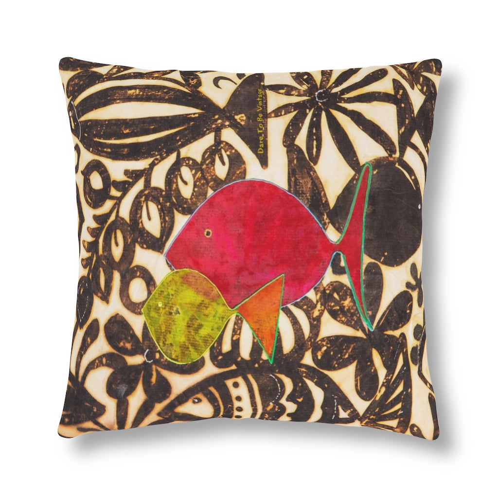 'Tropical Lagoon' Mod Cloth Style Fish Outdoor Pillow