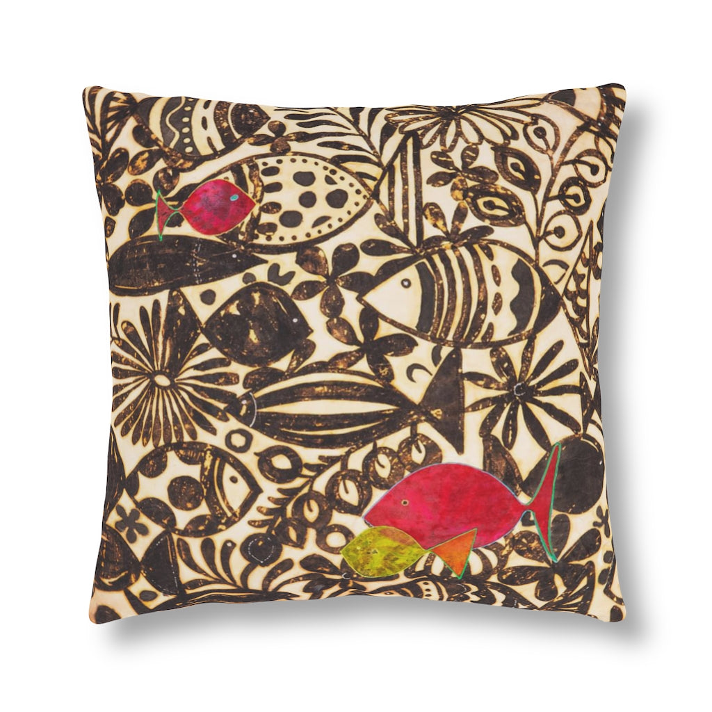 'Tropical Lagoon' Mod Cloth Style Fish Outdoor Pillow