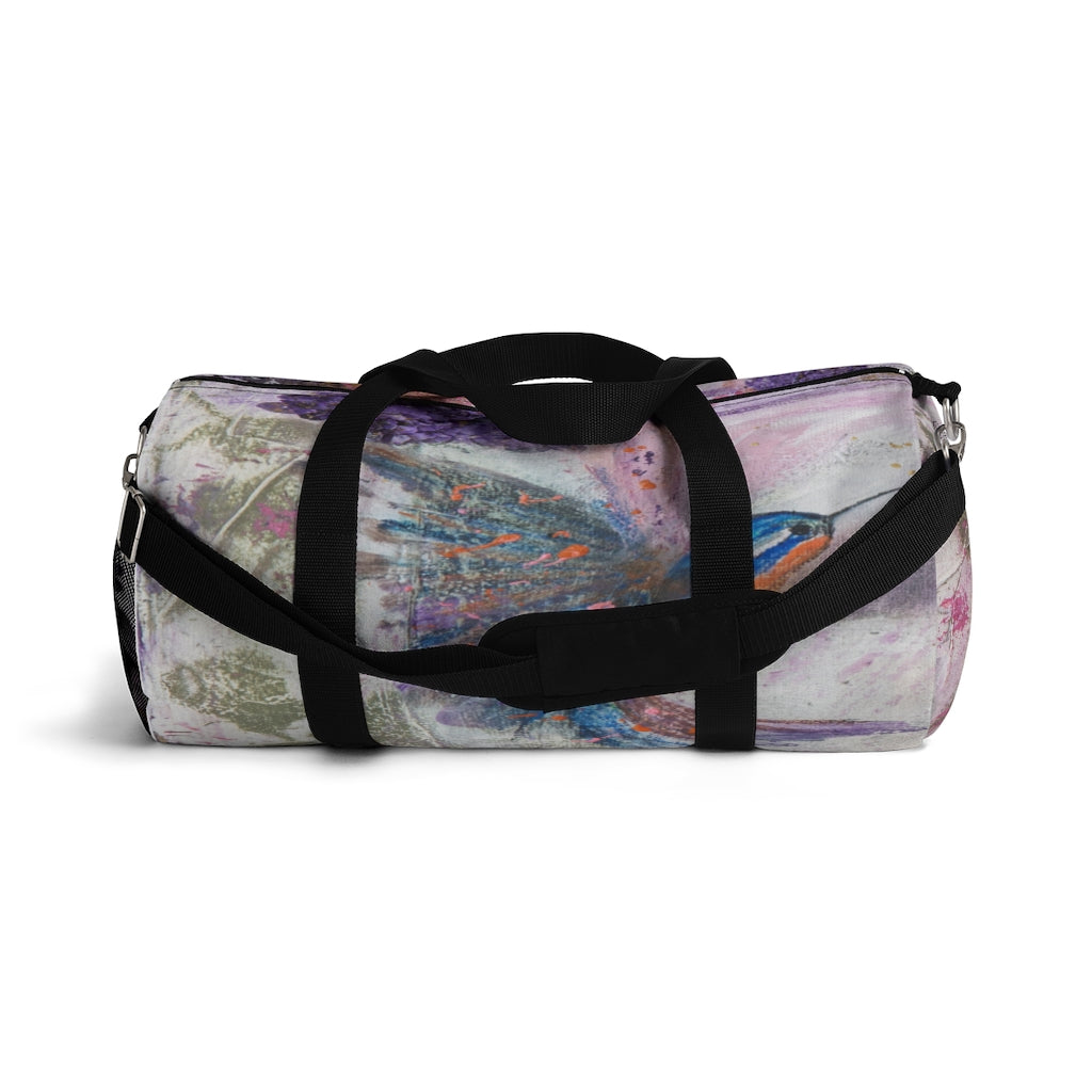 'Innocent Beauty' Floral Hummingbird Duffel Bag