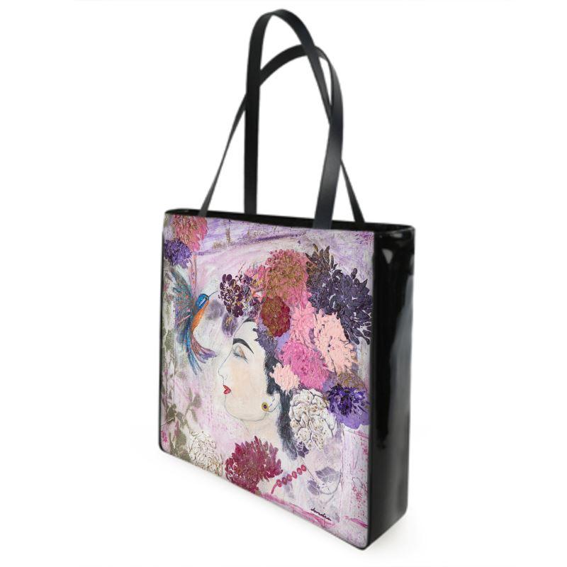 "Innocent Beauty " Hummingbirds Floral Shower Curtain