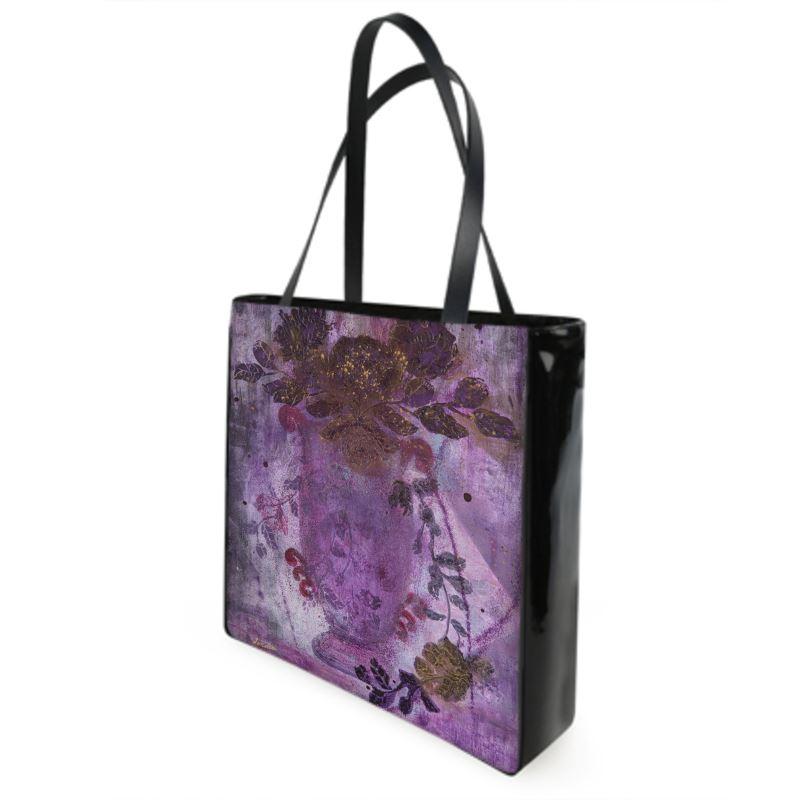"Trailing Romance" Purple Floral Bouquet Shower Curtain