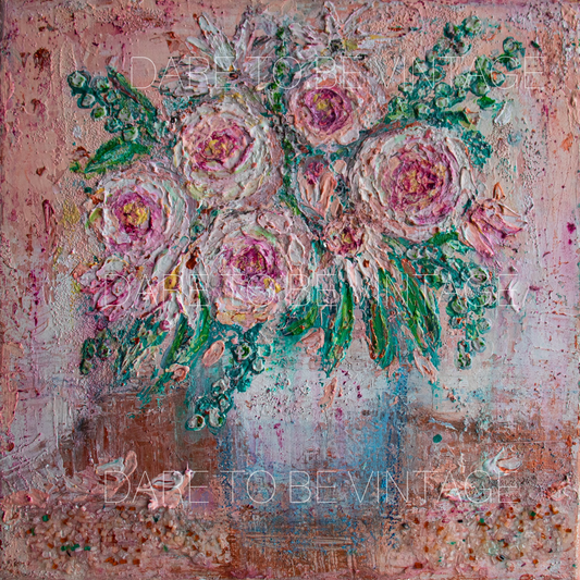 'Thrive' Floral Decoupage Paper