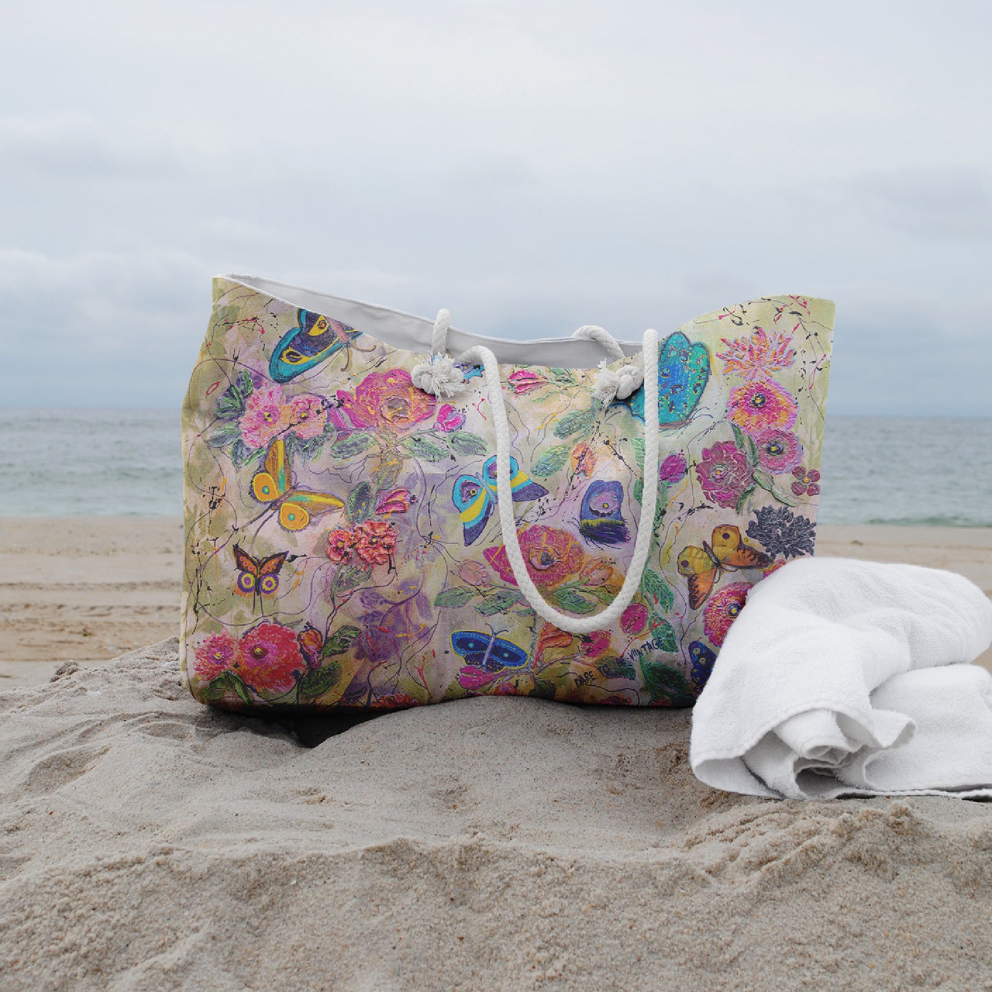 "You Give Me Butterflies" Whimsical Butterflies Woven Blanket Wall Tapestry