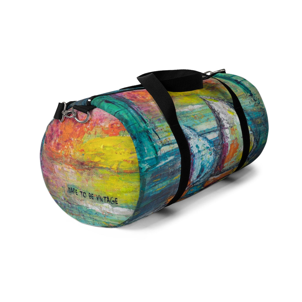 'A Quiet Morning At Sea' Sailboat Nautical Duffel Bag