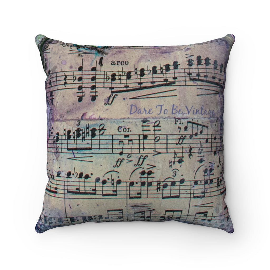 "Take A Waltz With Me' Abstract Floral Accent Pillow