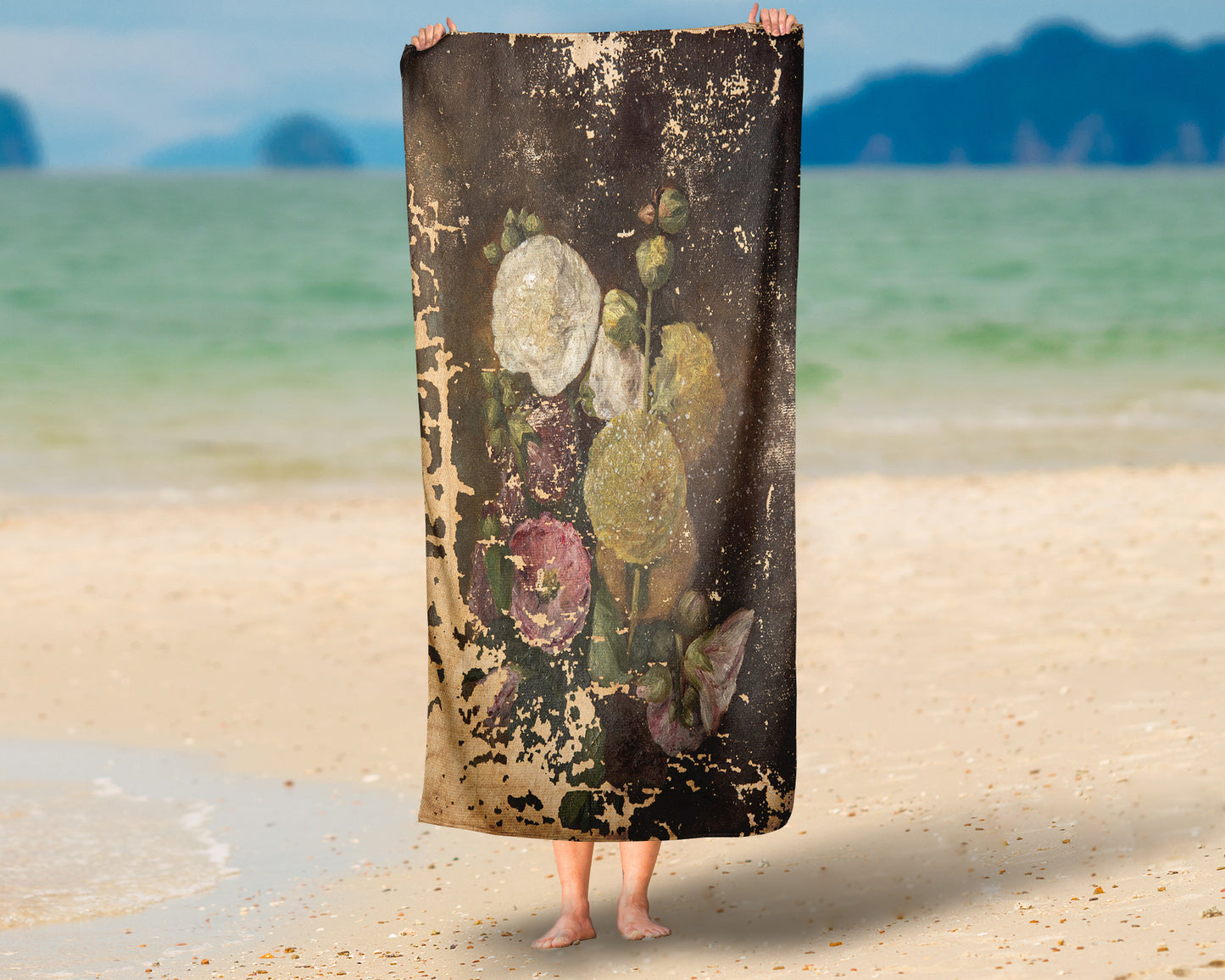 'Flirty Fleurs' Rustic Shabby Cottage Rose Shower Curtain