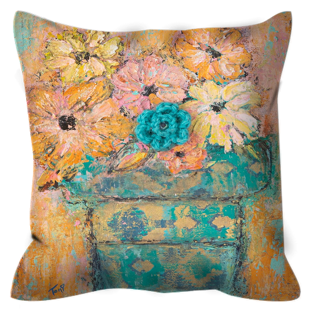 " Flourish " Abstract Floral Shower Curtain