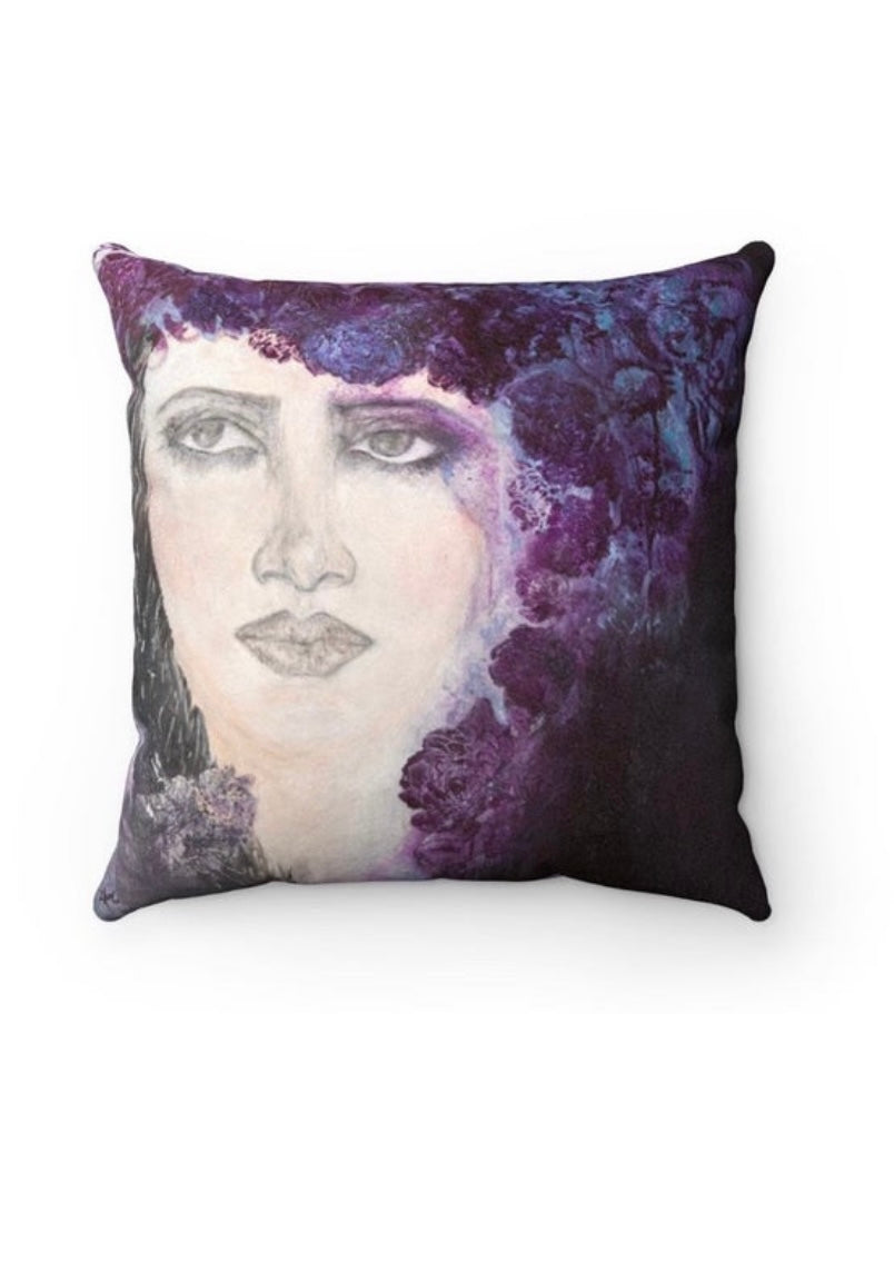 'Soul Searching' Hand Painted Portrait Beach Bath Towel