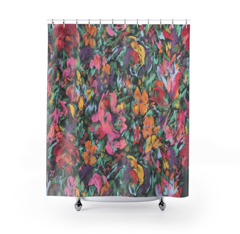 'Floral Romance' Vintage Abstract Beach Bath Towel