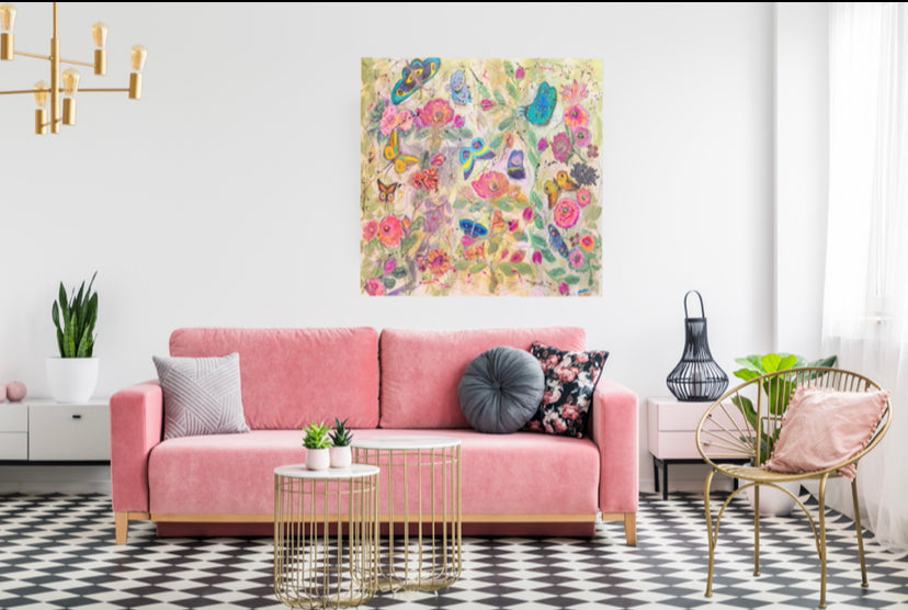 "You Give Me Butterflies" Canvas Art