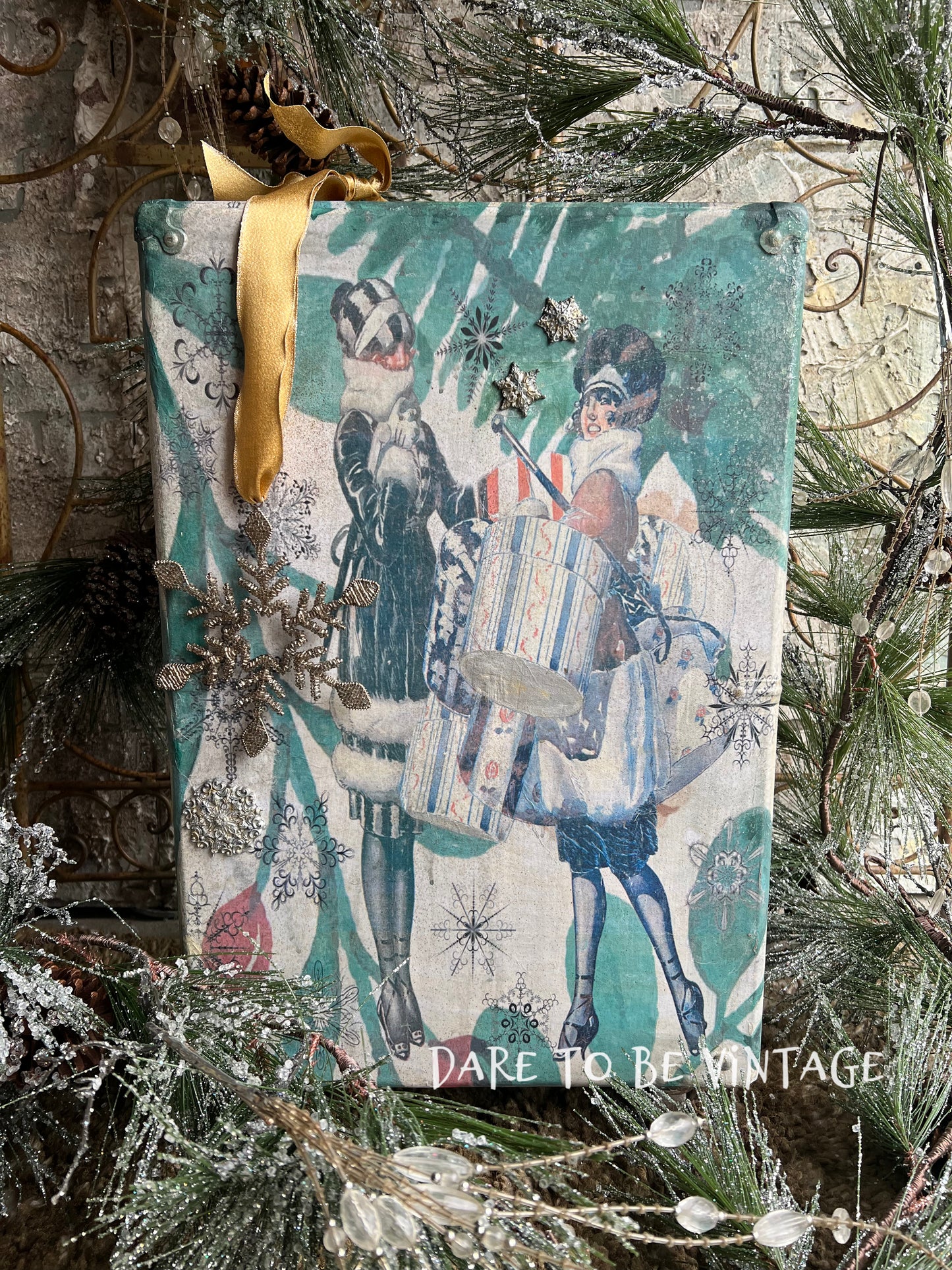 'Shopping Spree' Vintage Hand Painted Suitcase / Wearable Art