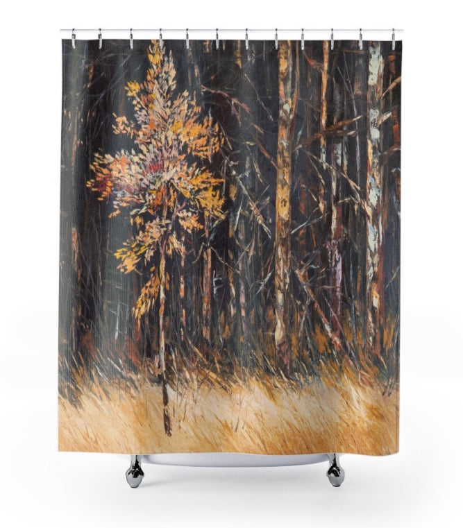 'Fallin For You' Fall Woodland Trees Woven Blanket Wall Art Tapestry
