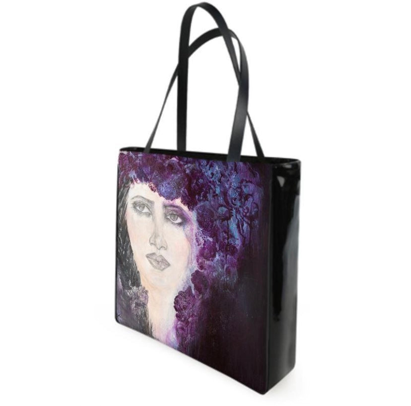 'Soul Searching' Hand Painted Portrait Beach Bath Towel