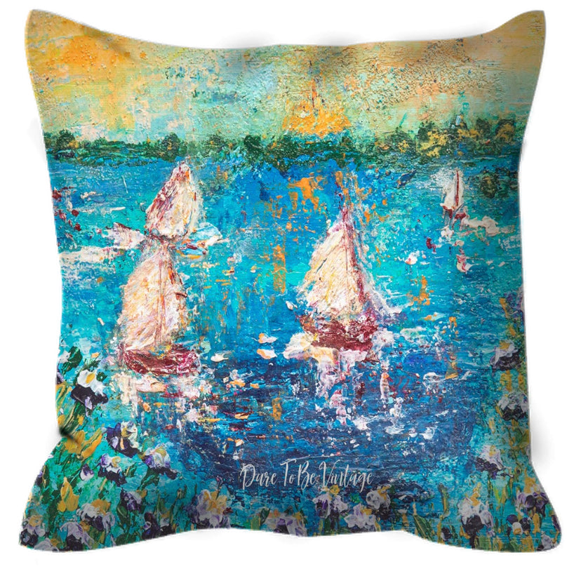 "Wind Dancer" Sailboat Shower Curtain