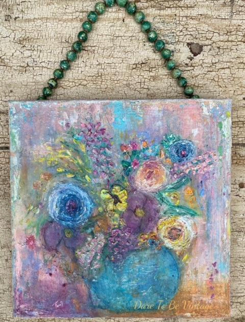 "Blooming Spring" Floral Beach Bath Towel