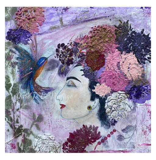 'Innocent Beauty' Floral Abstract Canvas Art