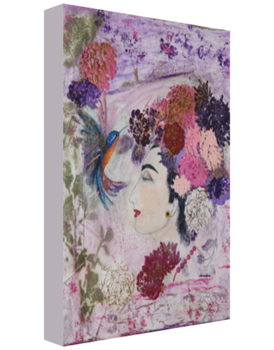 'Innocent Beauty' Floral Abstract Canvas Art