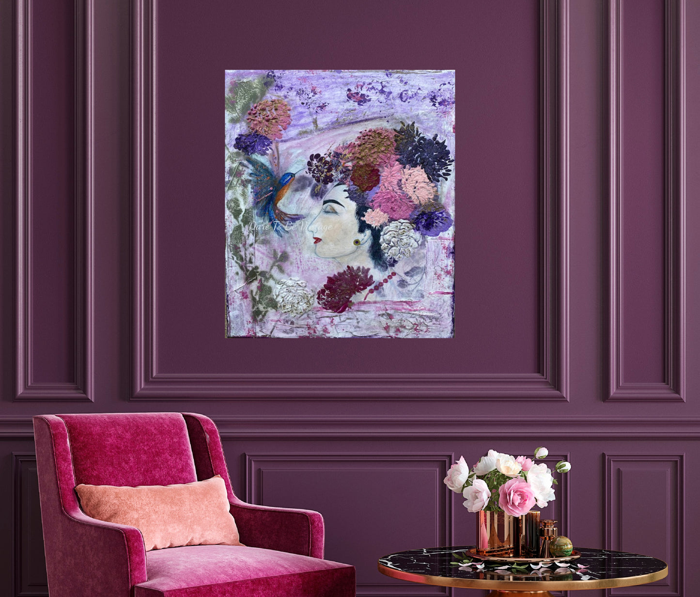 'Innocent Beauty' Floral Abstract Canvas Art