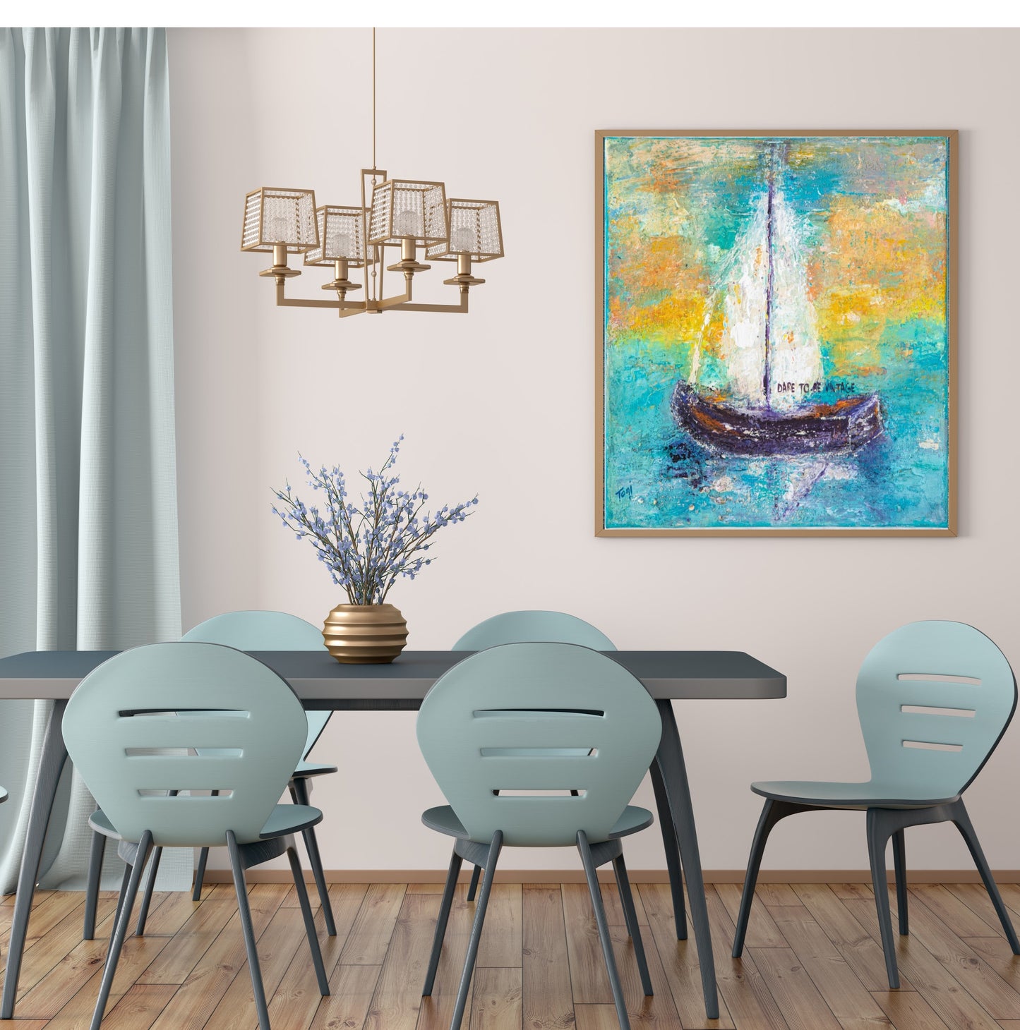 "Sail Away With Me" Abstract Sailboat Giclée Prints