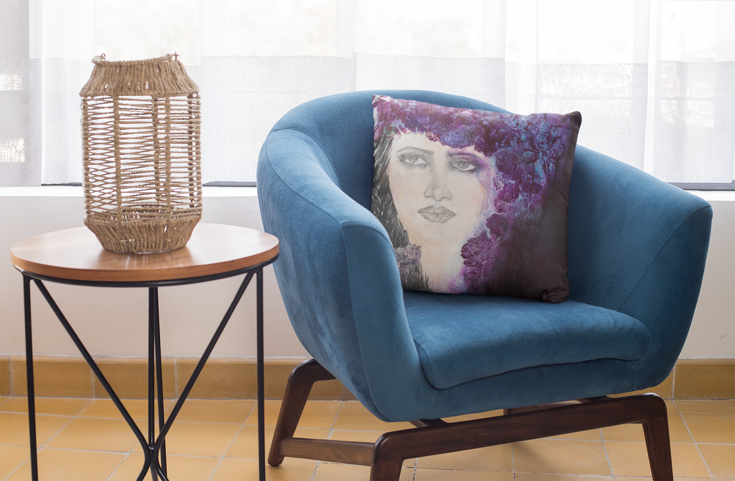 " Soul Searching " Portrait Art Shower Curtain