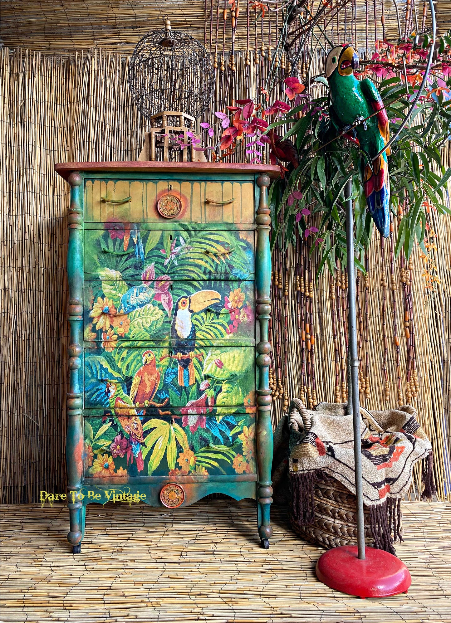'Gilligan's Island' Tropical Birds Toucan Decoupage Paper