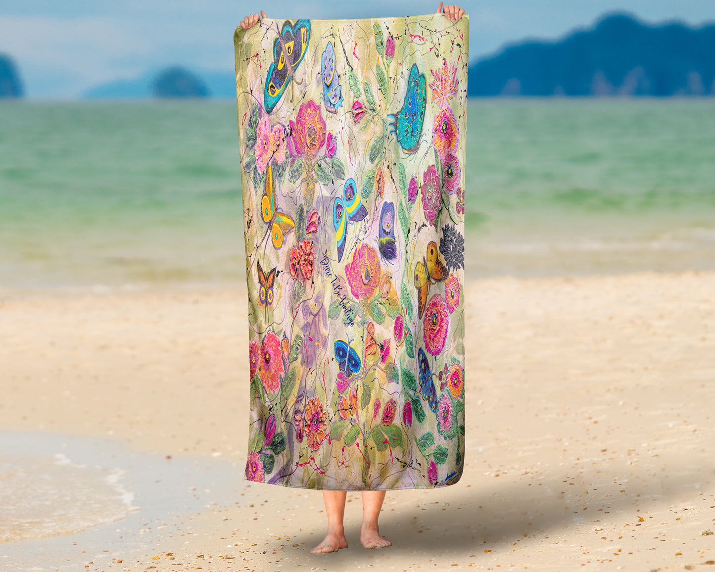 "You Give Me Butterflies" Whimsical Butterflies Woven Blanket Wall Tapestry