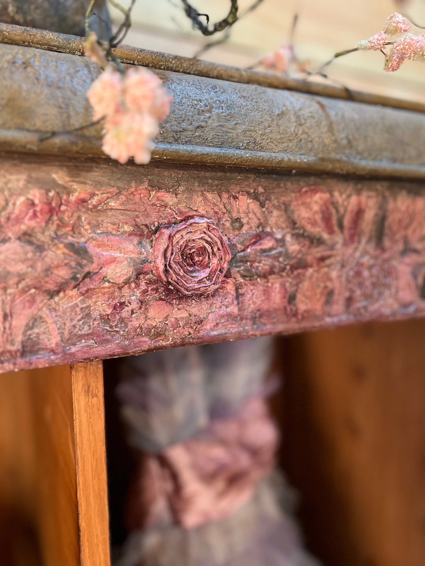 'A Field Of Dreams' Whimsical Floral Armoire, Hand-Painted Floral Wardrobe