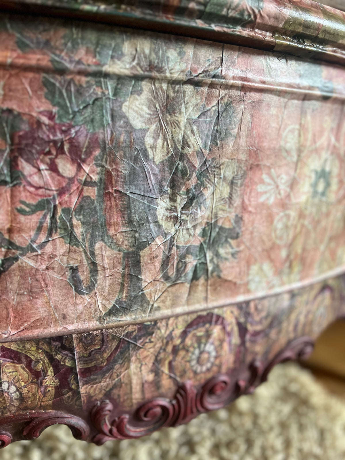 'Faded Romance' Old World Rustic Floral Decoupage Paper