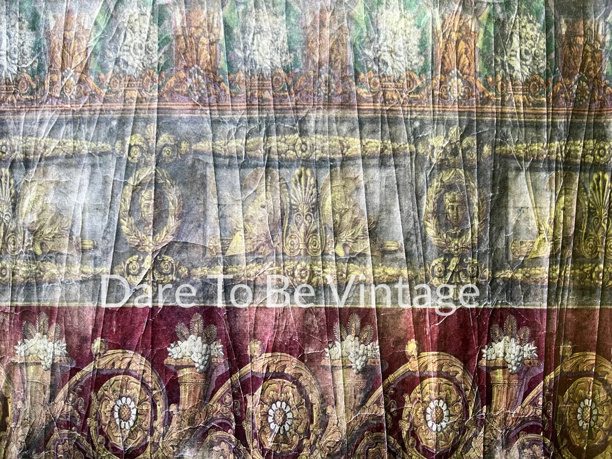 'Faded Romance' Old World Rustic Floral Decoupage Paper