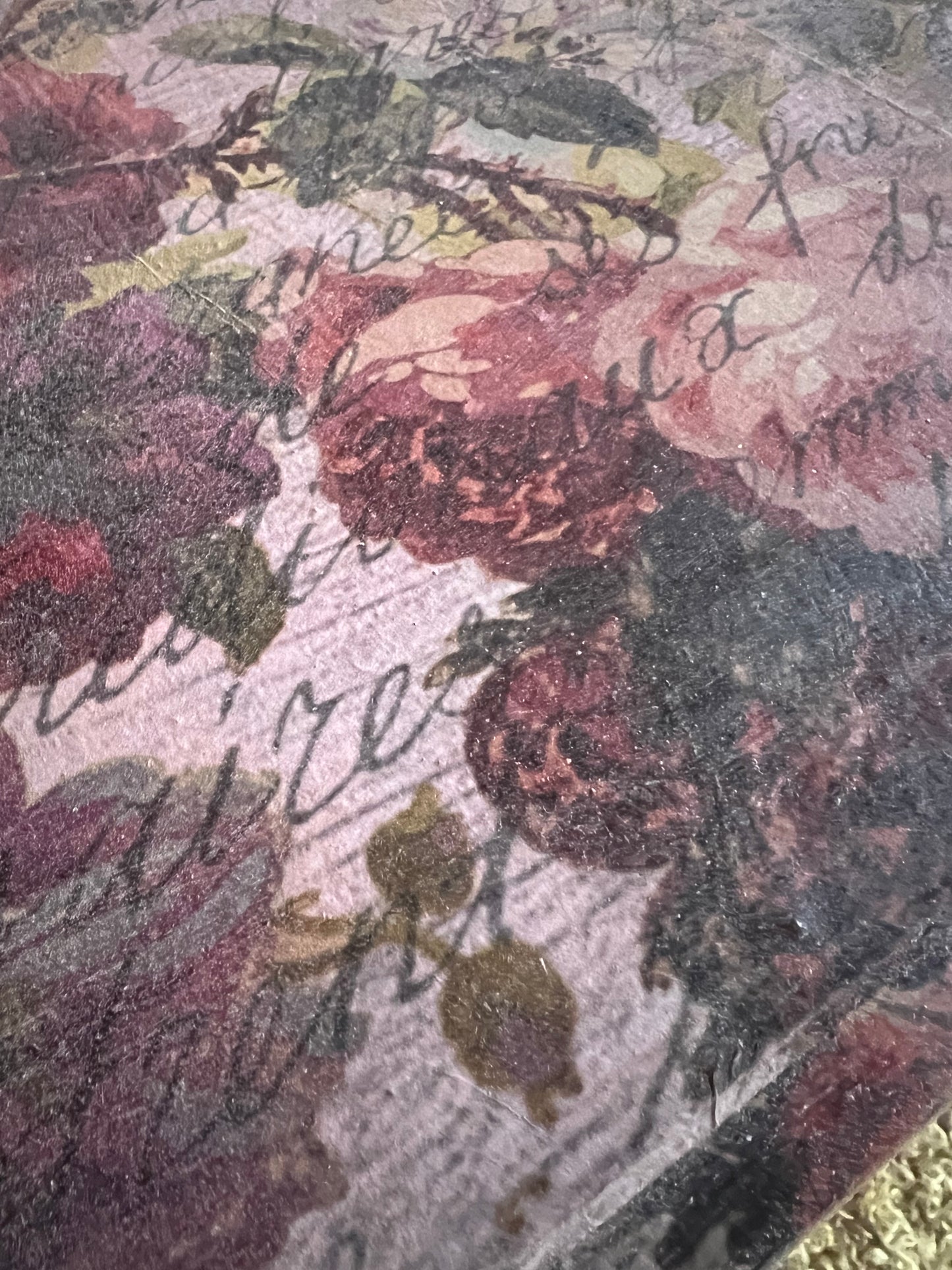 “Bloomstruck” Hand Painted Country Cottage Buffet / Shabby Floral Cottage Entryway Table / Cottage Core Furniture