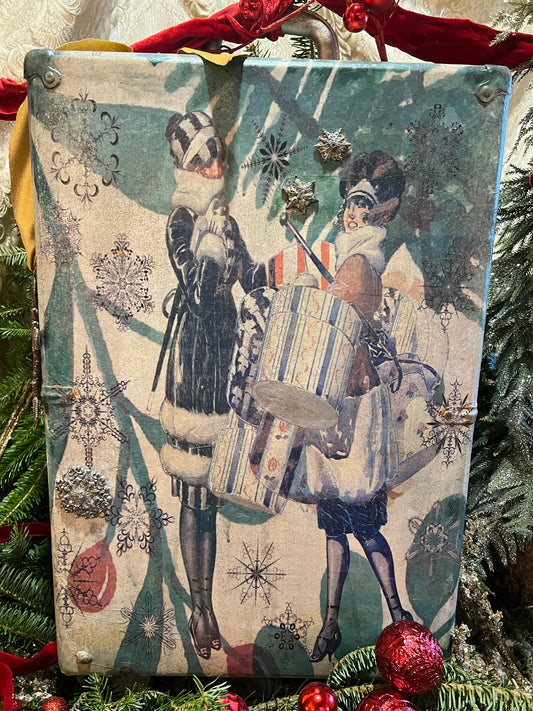 Holiday Traveling Suitcase ~ Handmade Vintage Suitcase Luggage