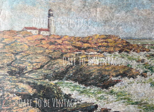 'Castle Hill' Light House Seaside Decoupage Paper