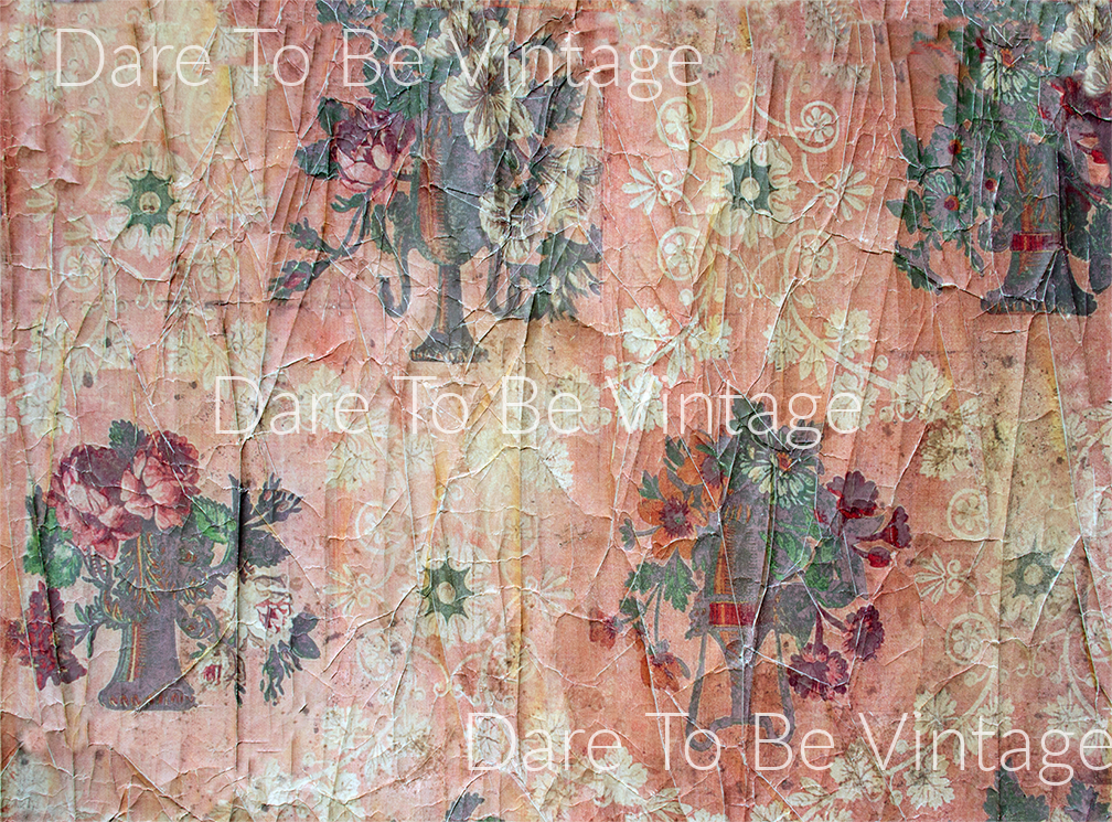 'Faded Romance' Old World Rustic Floral Decoupage Paper