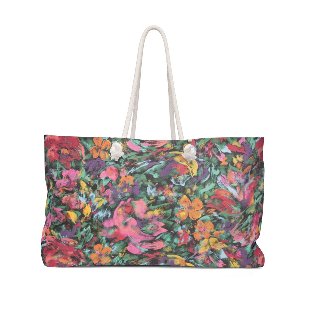 "Floral Romance "  Floral Beach Tote Weekender Bag