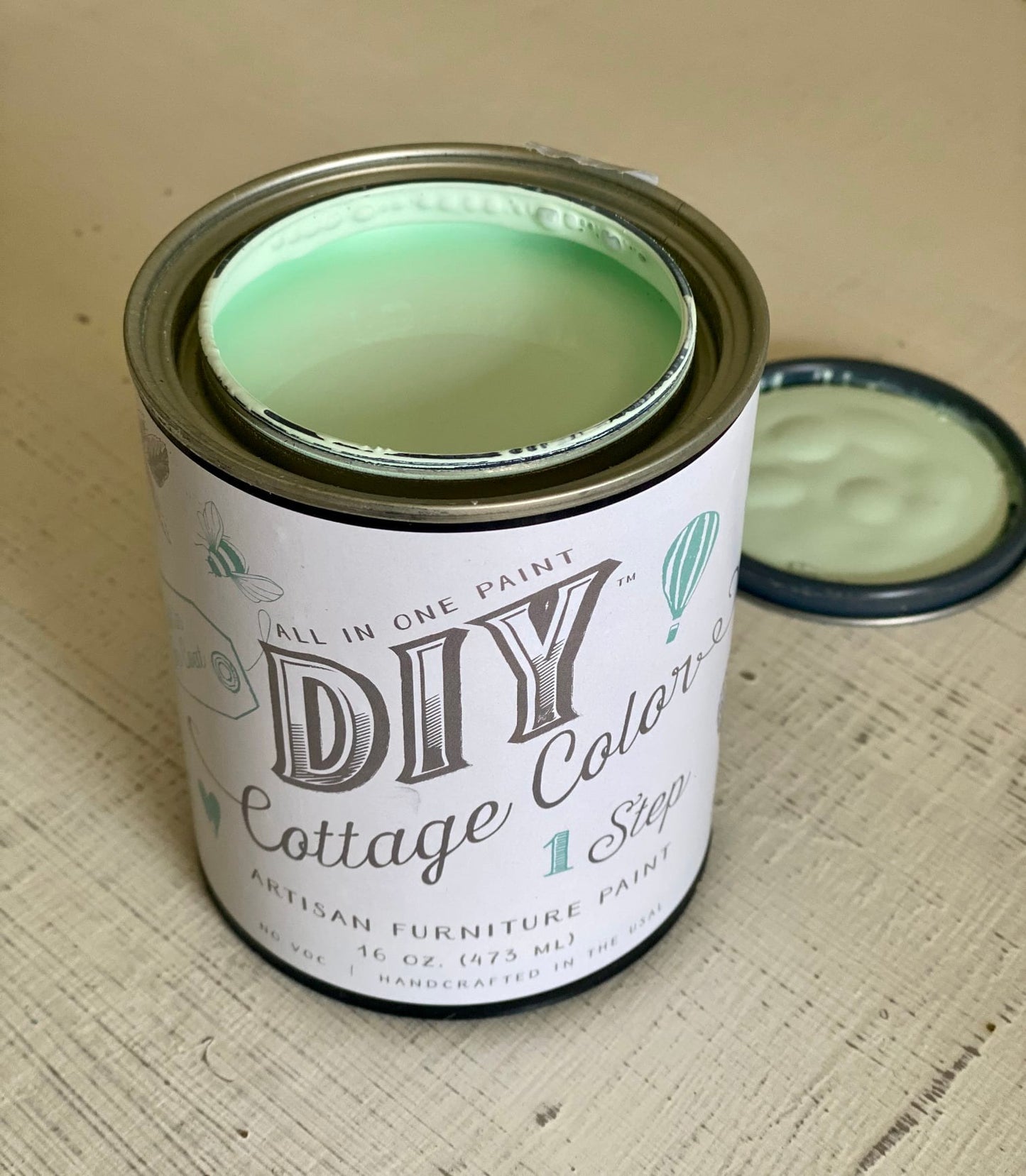 DIY Cottage Color Paint - Pint- Vintage Mint DIY Paint