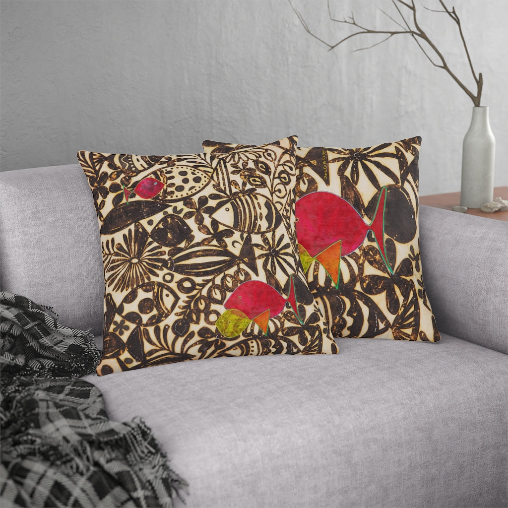 'Tropical Lagoon' Mod Cloth Style Fish Outdoor Pillow