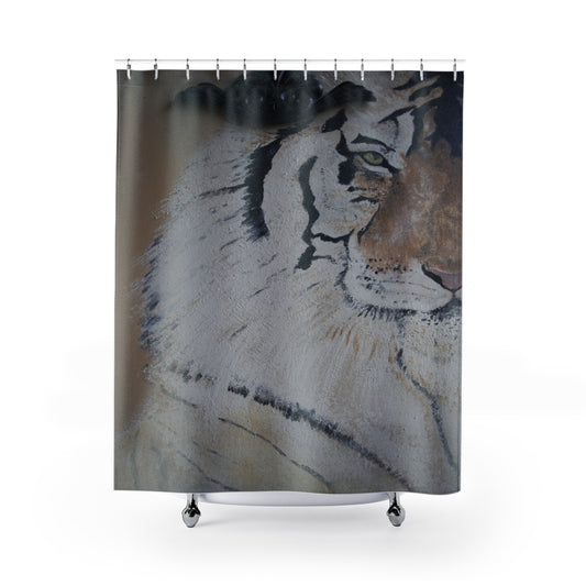 Tiger Animal Print "The Eye Of The Tiger" Shower Curtain