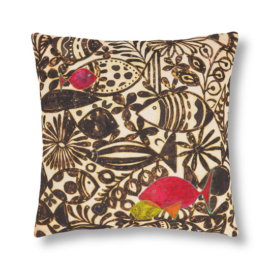 'Tropical Lagoon' Mod Cloth Style Fish Outdoor Pillow