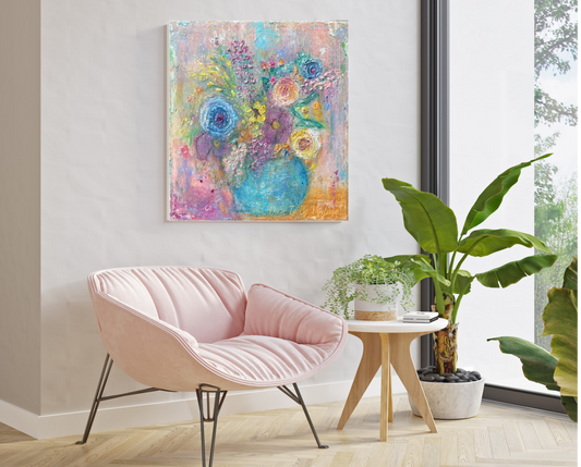 'Blooming Spring' Floral Canvas Art