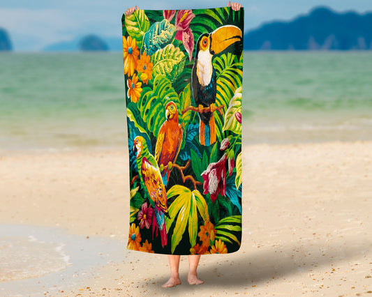 'Gilligan's Island' Tropical Parrot Beach Bath Towel